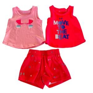 Under Armour Pink 3-Piece Outfit - Size 24 Months